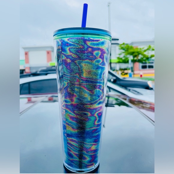 Starbucks Oil Slick Cup Rainbow Marbled Cold Tumbler Venti 24oz 2023 Release New - Picture 3 of 5